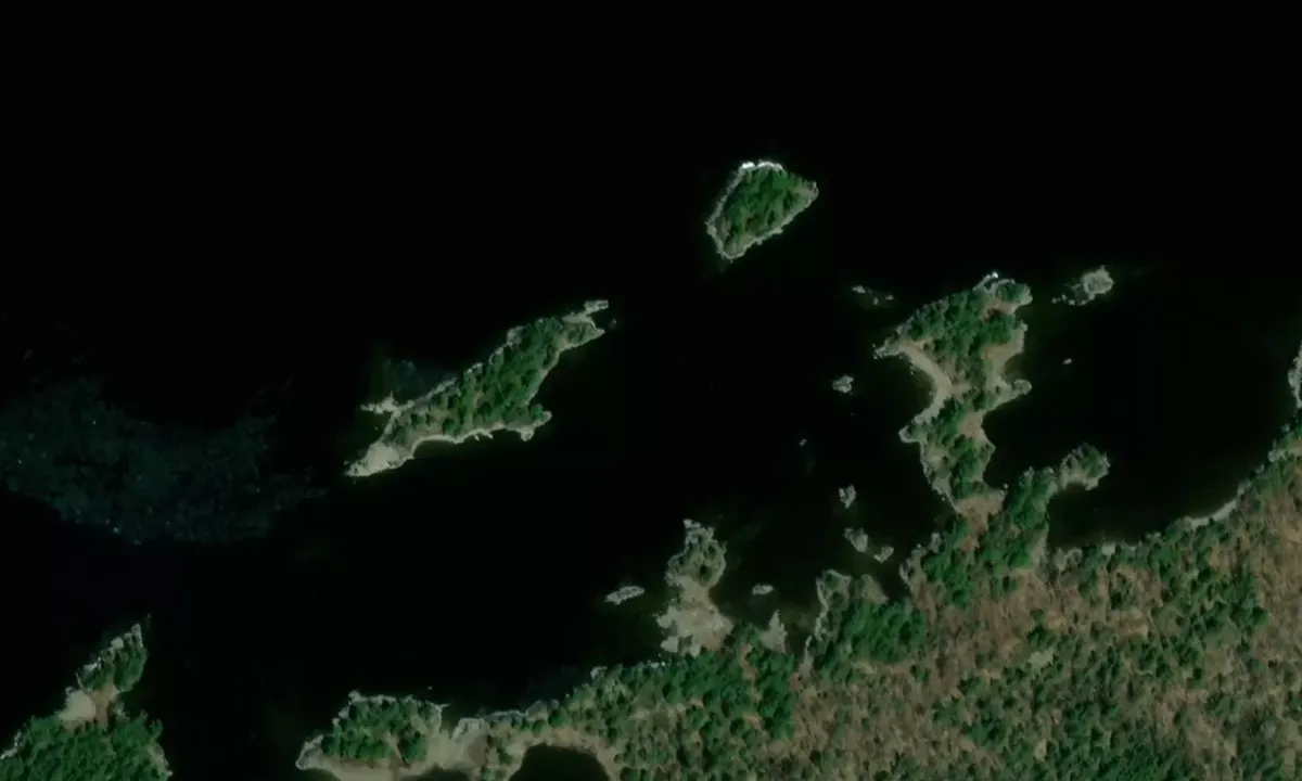 Satelite image of Rainy Lake