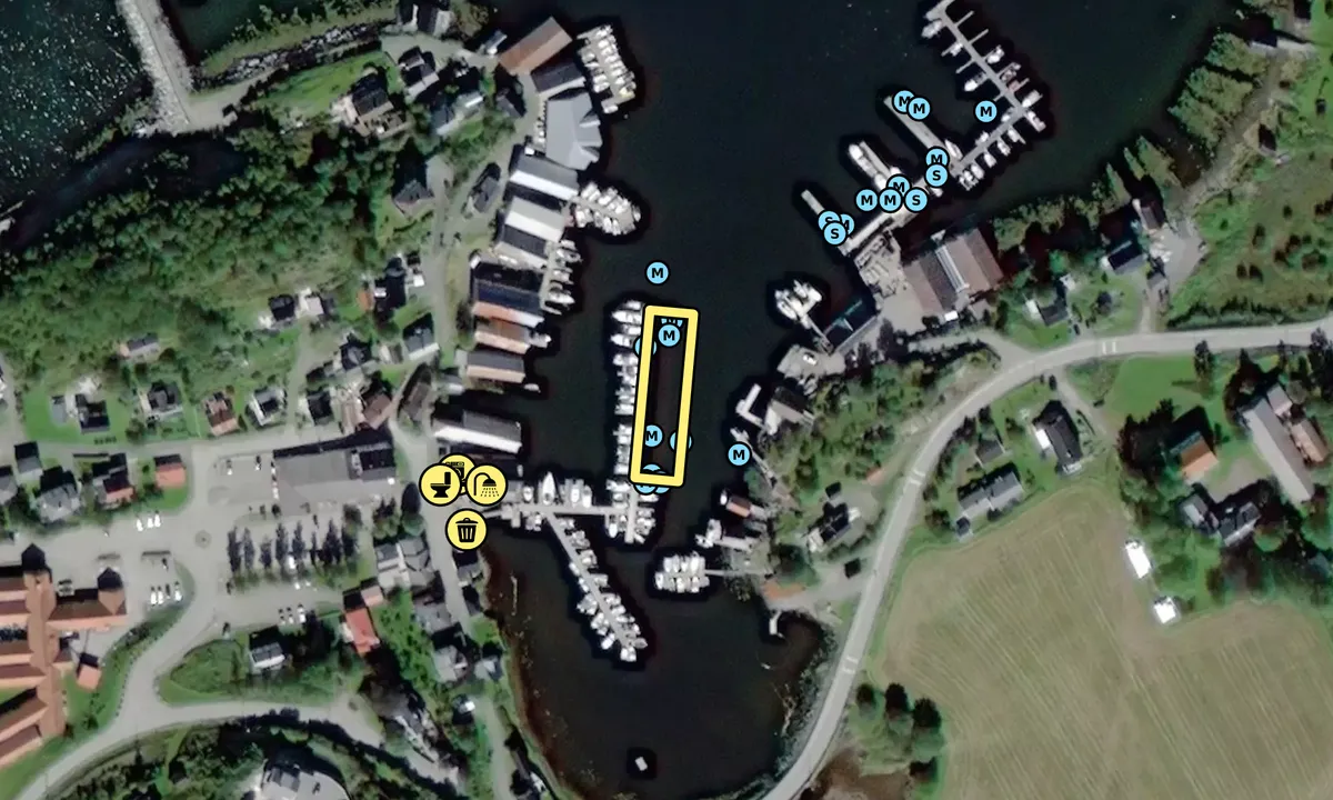 Satelite image of Råkvåg Båtforening