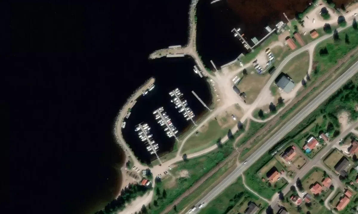 Rättviks Båtklubb Piraten: Satelite image of Rattviks båthamn