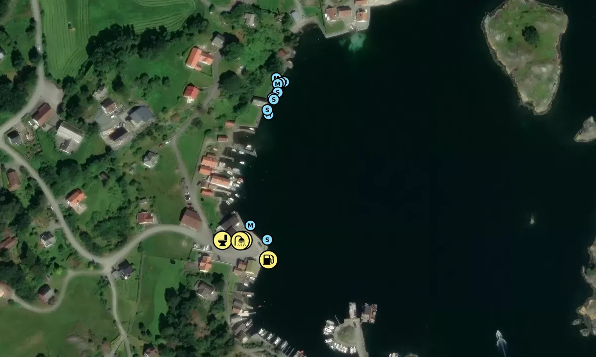 Satelite image of Reilstad Brygge