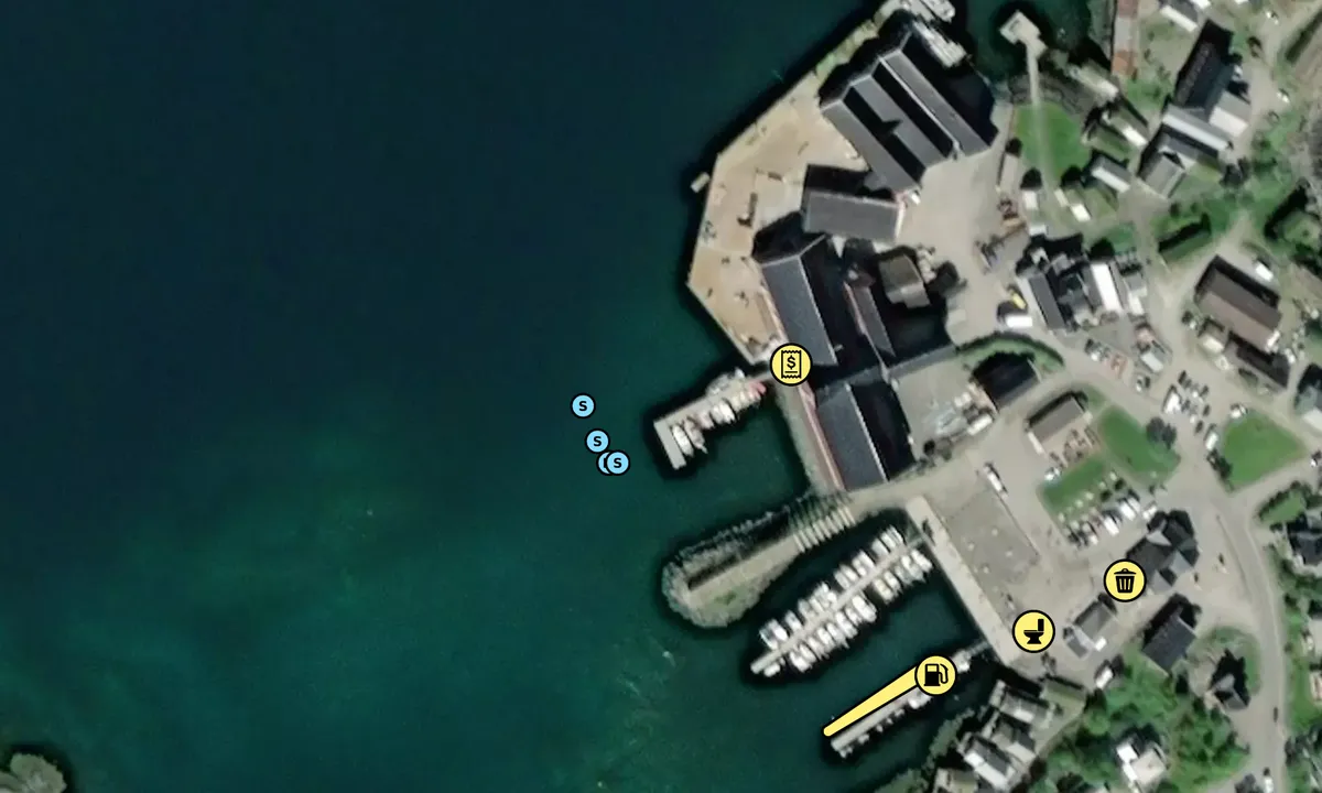 Satelite image of Reine Gjestehavn