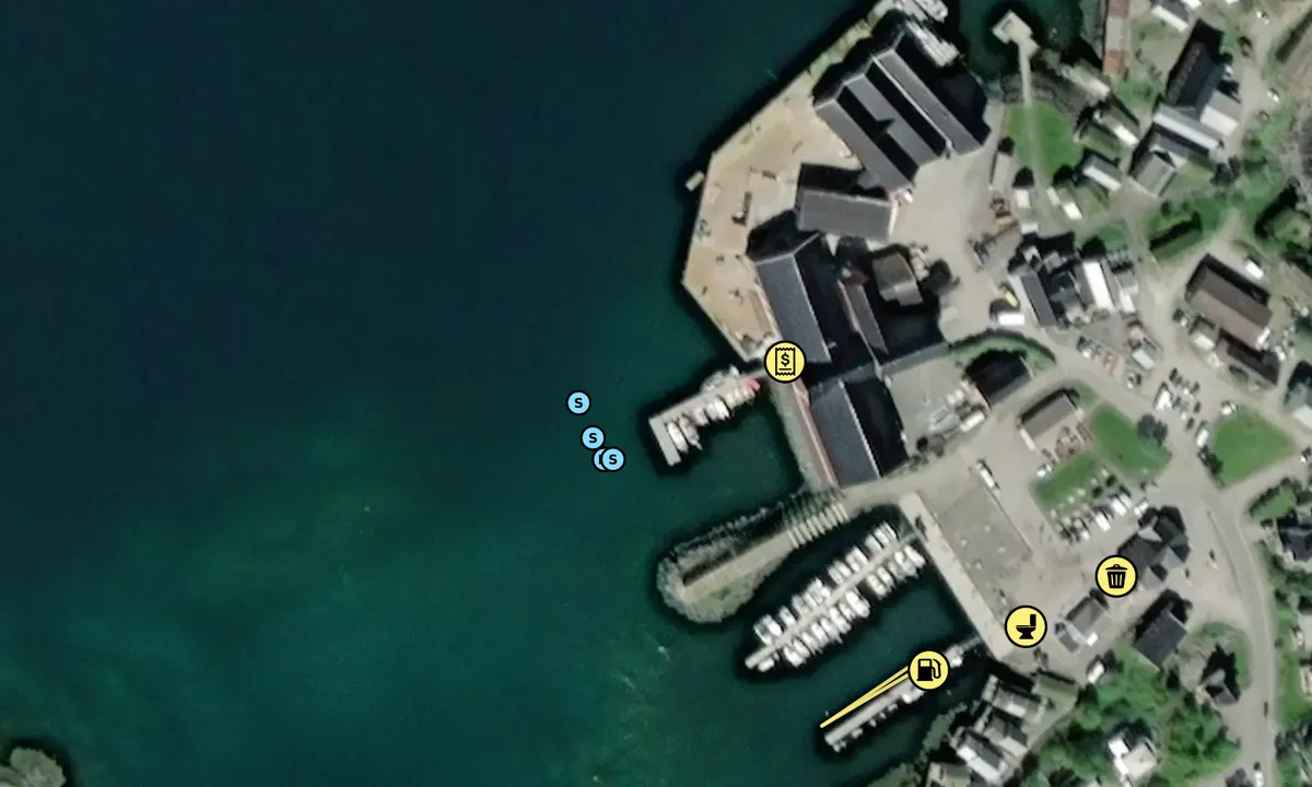 Satelite image of Reine Gjestehavn