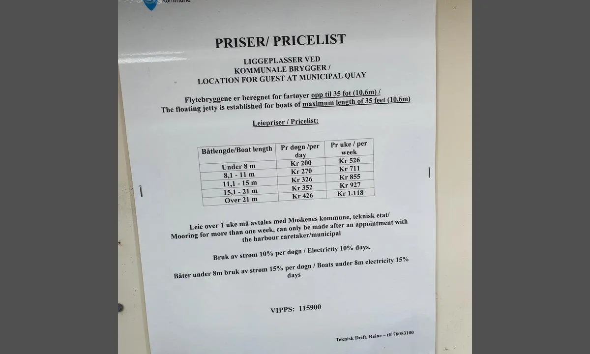 Reine Gjestehavn: {"base": "no", "no": "Priser 2022 for gjestehavn", "se": "Priser 2022 f\u00f6r g\u00e4sthamn", "en": "Prices 2022 for guest harbour", "da": "Priser 2022 for g\u00e6stehavn"}