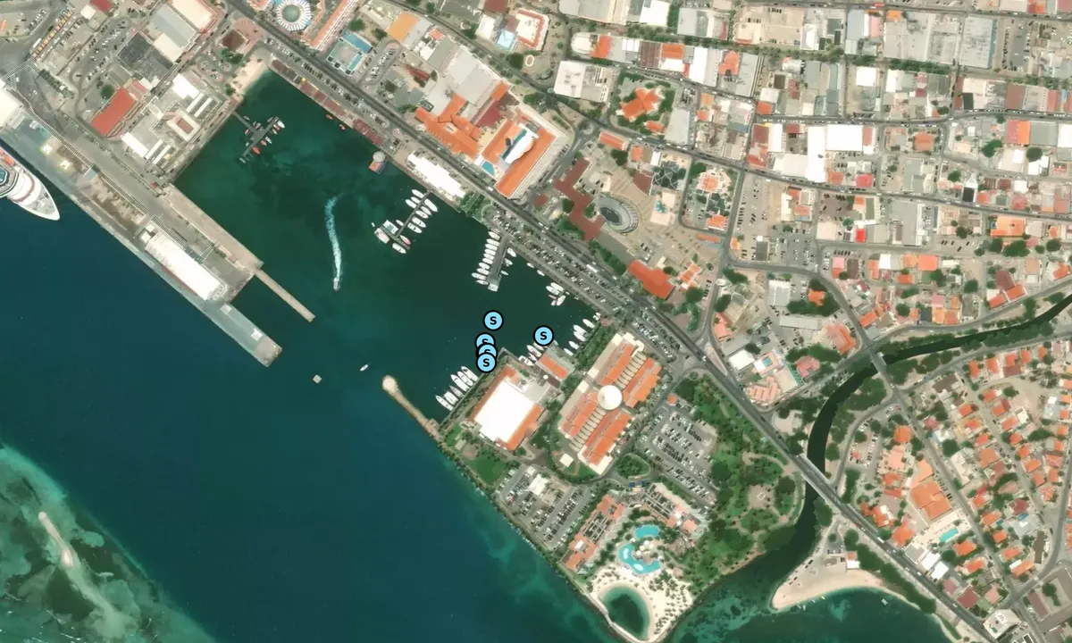 Satelite image of Renaissance Marina - Aruba