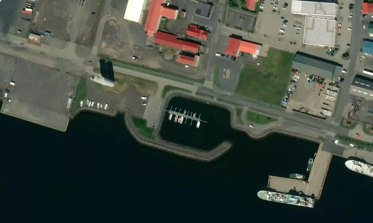 Satelite image of Reyðarfjarðarhöfn