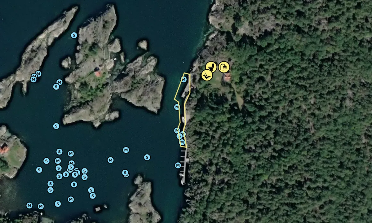 Satelite image of Risør Motorbåtforening - Risøya