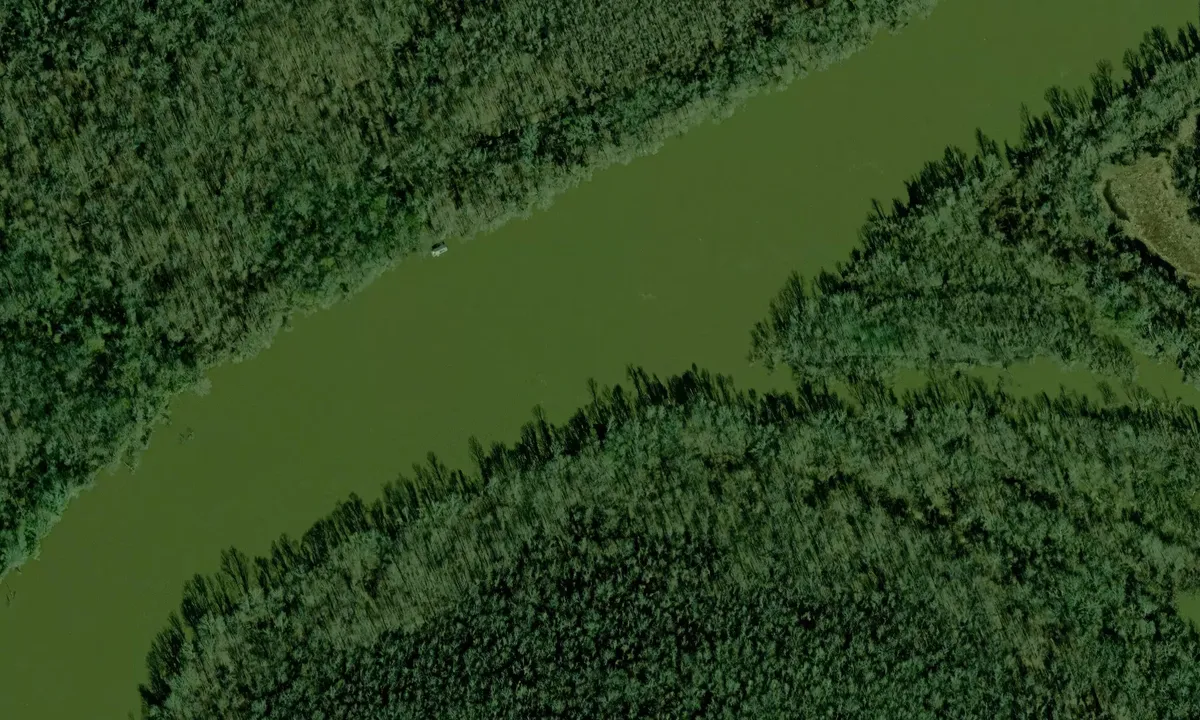 Satelite image of River Bend