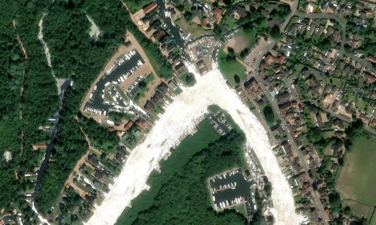 Satelite image of River Bure