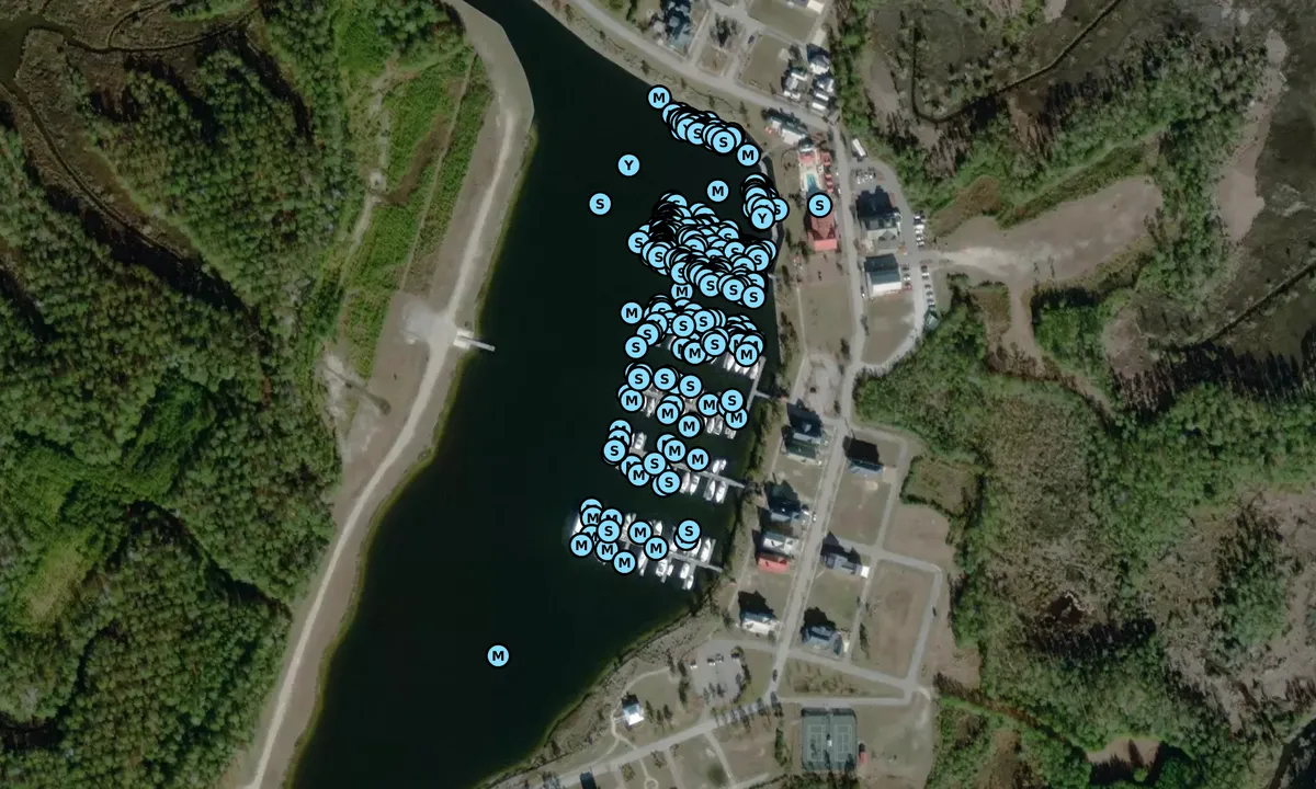 Satelite image of River Dunes Marina