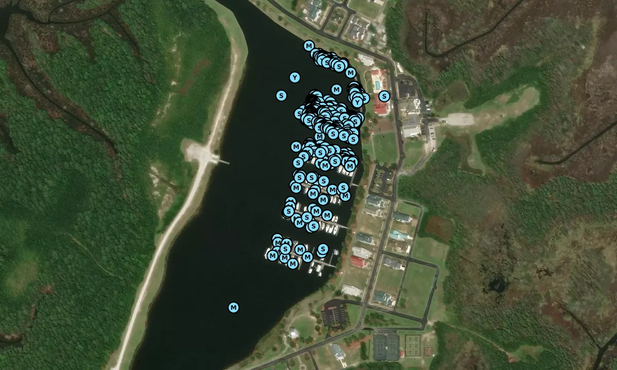 Satelite image of River Dunes Marina