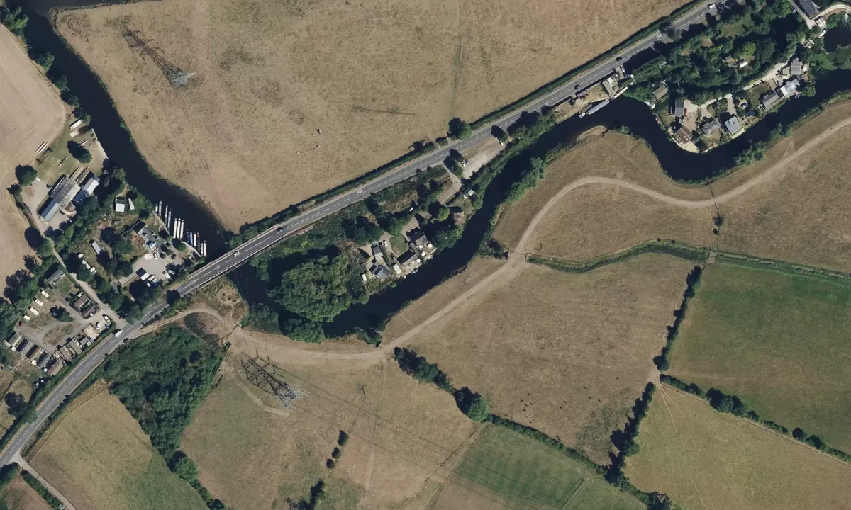 Satelite image of River Soar