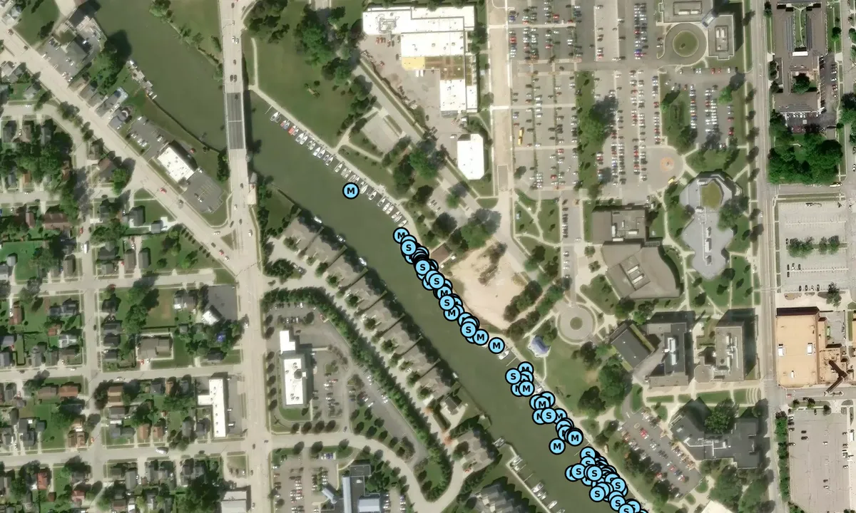 Satelite image of River Street Marina