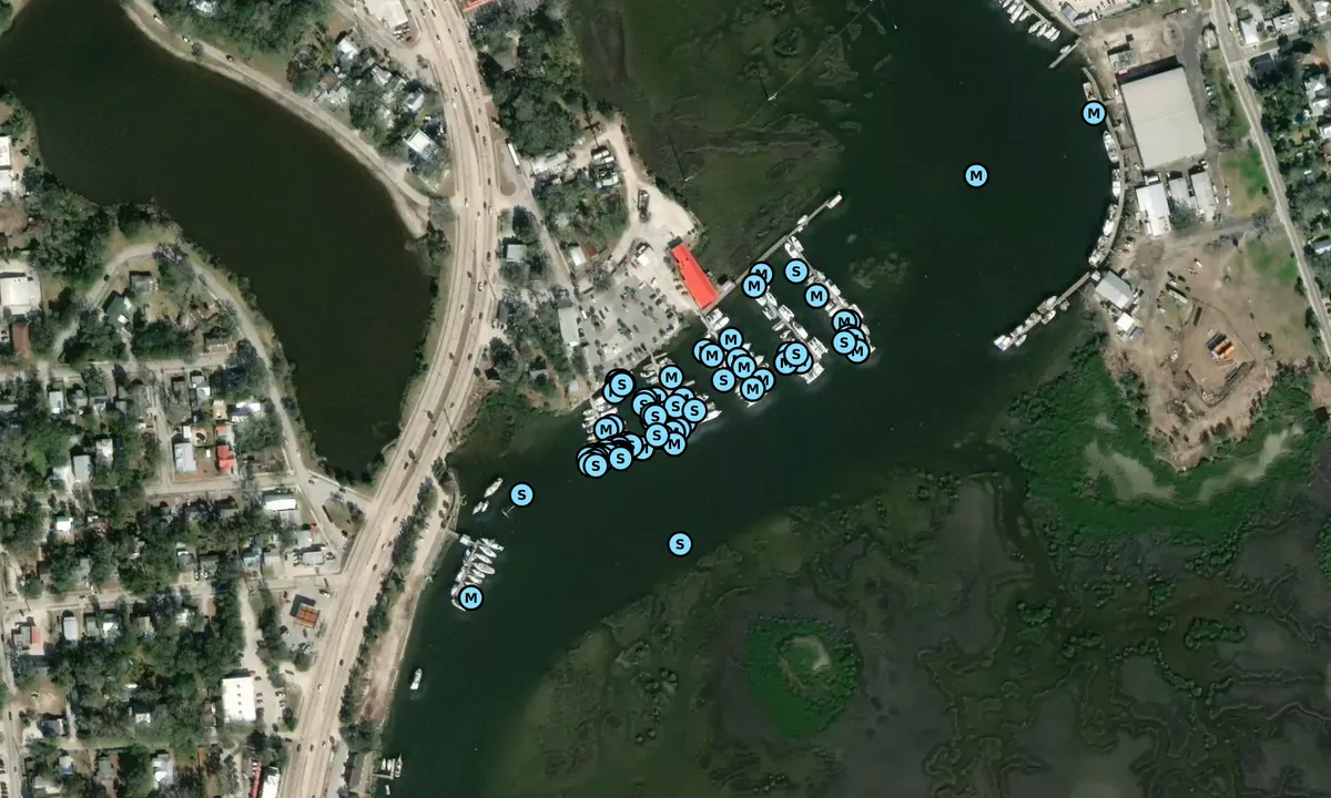 Satelite image of Rivers Edge Marina - St. Augustine