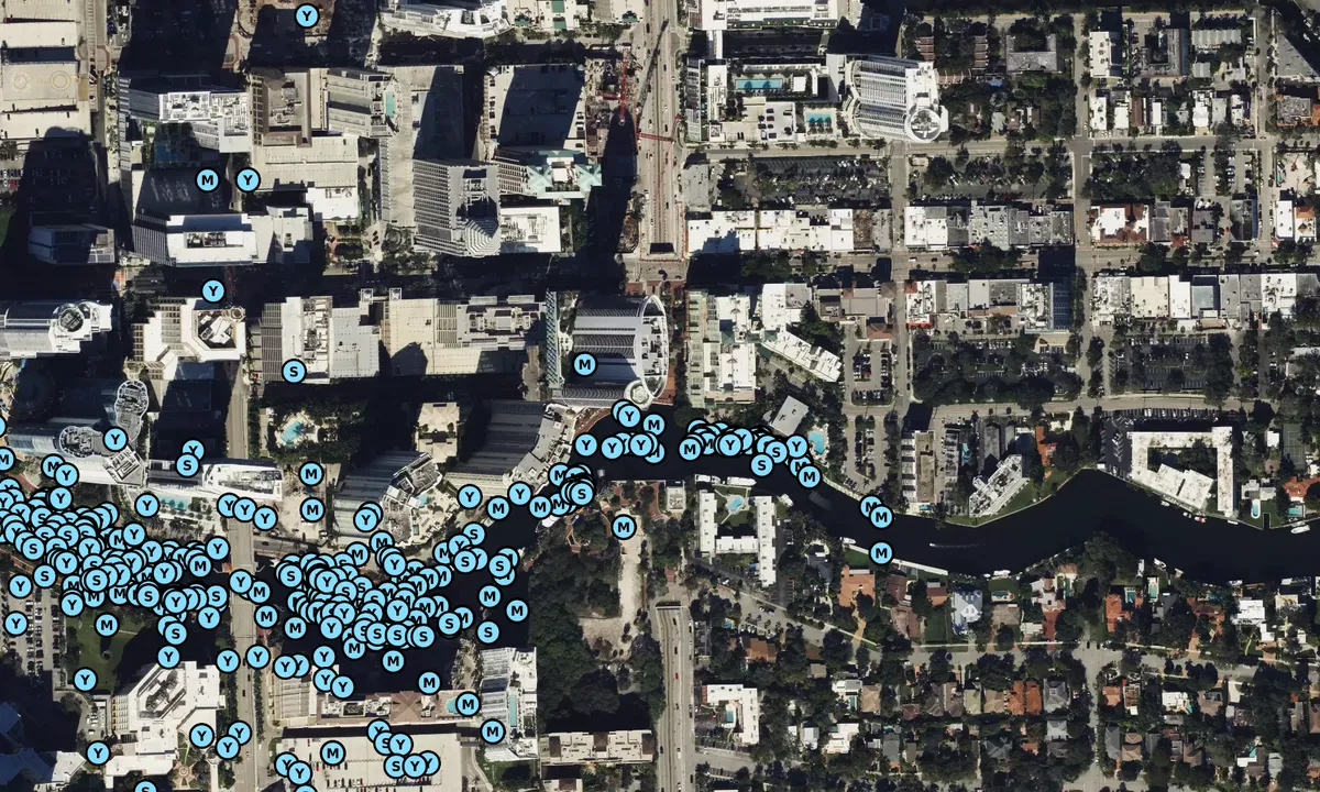 Satelite image of Riverside Hotel/ Las Olas Blvd Docks