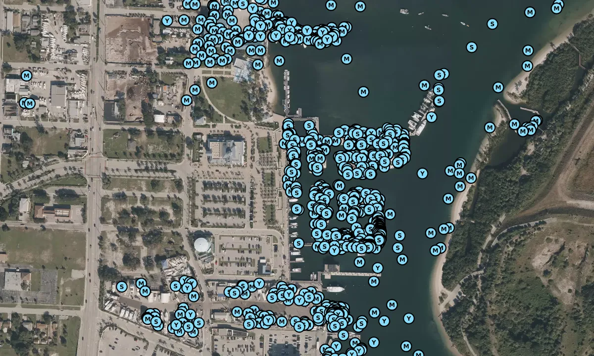Satelite image of Riviera Beach City Marina