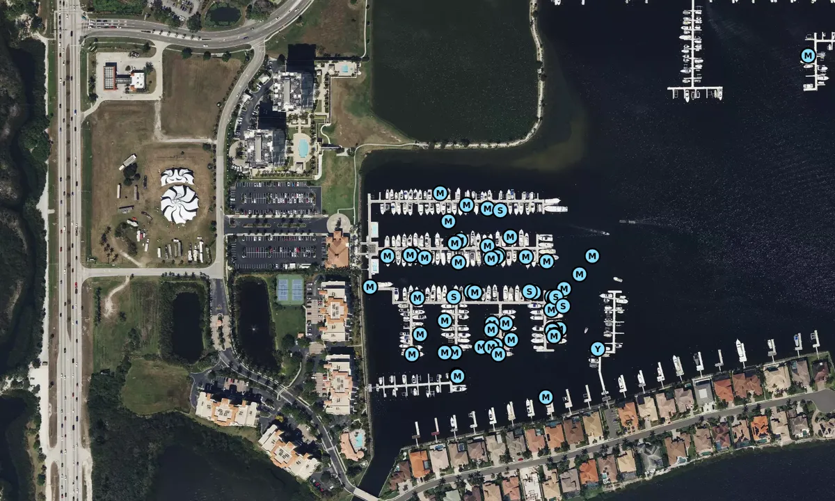 Satelite image of Riviera Dunes Marina Resort