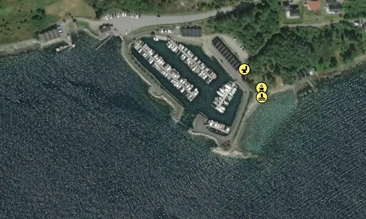 Satelite image of Rjåneshamna