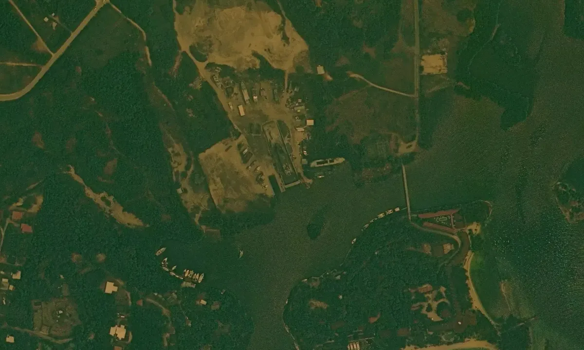 Satelite image of Roatan Shipyard