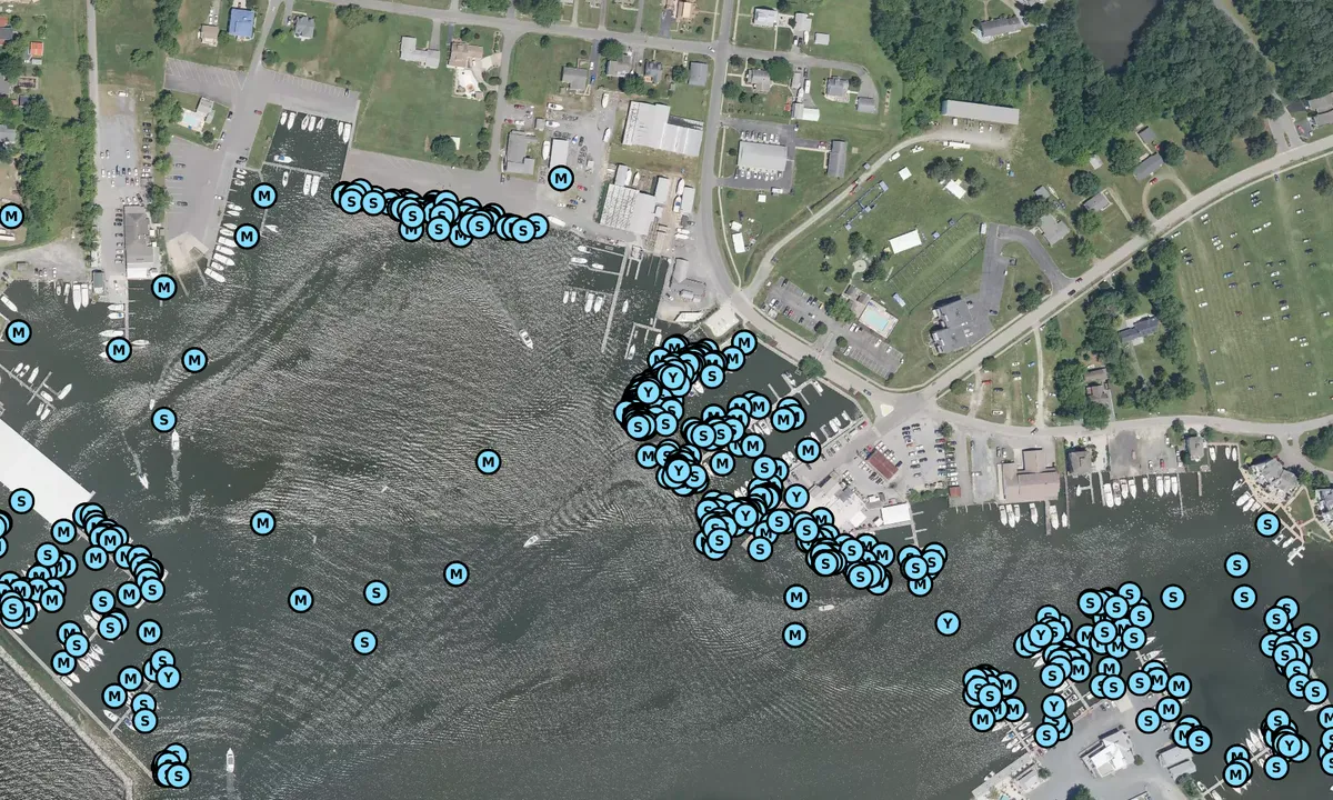 Satelite image of Rock Hall Landing Marina
