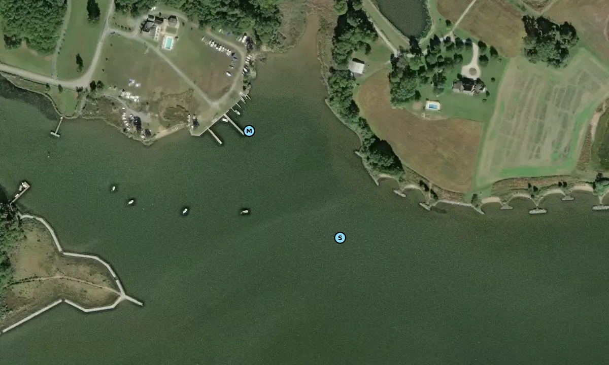 Satelite image of Rock Hall Yacht Club