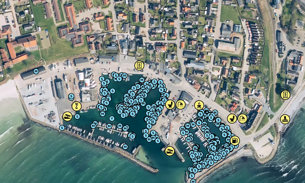 Satelite image of Rødvig Lystbådehavn