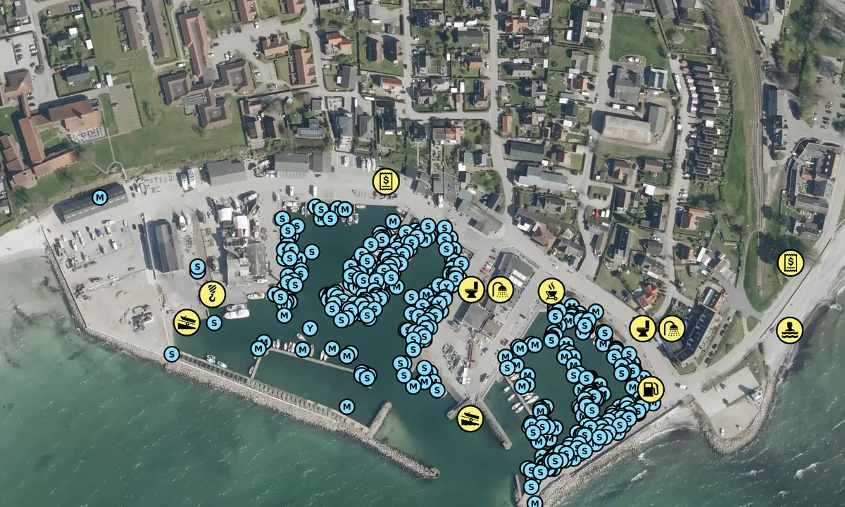 Satelite image of Rødvig Lystbådehavn