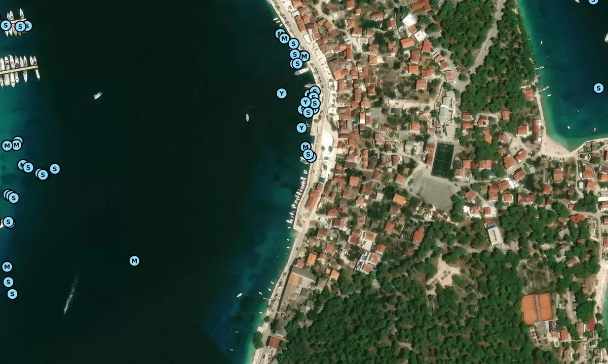 Satelite image of Rogoznica Town Quay