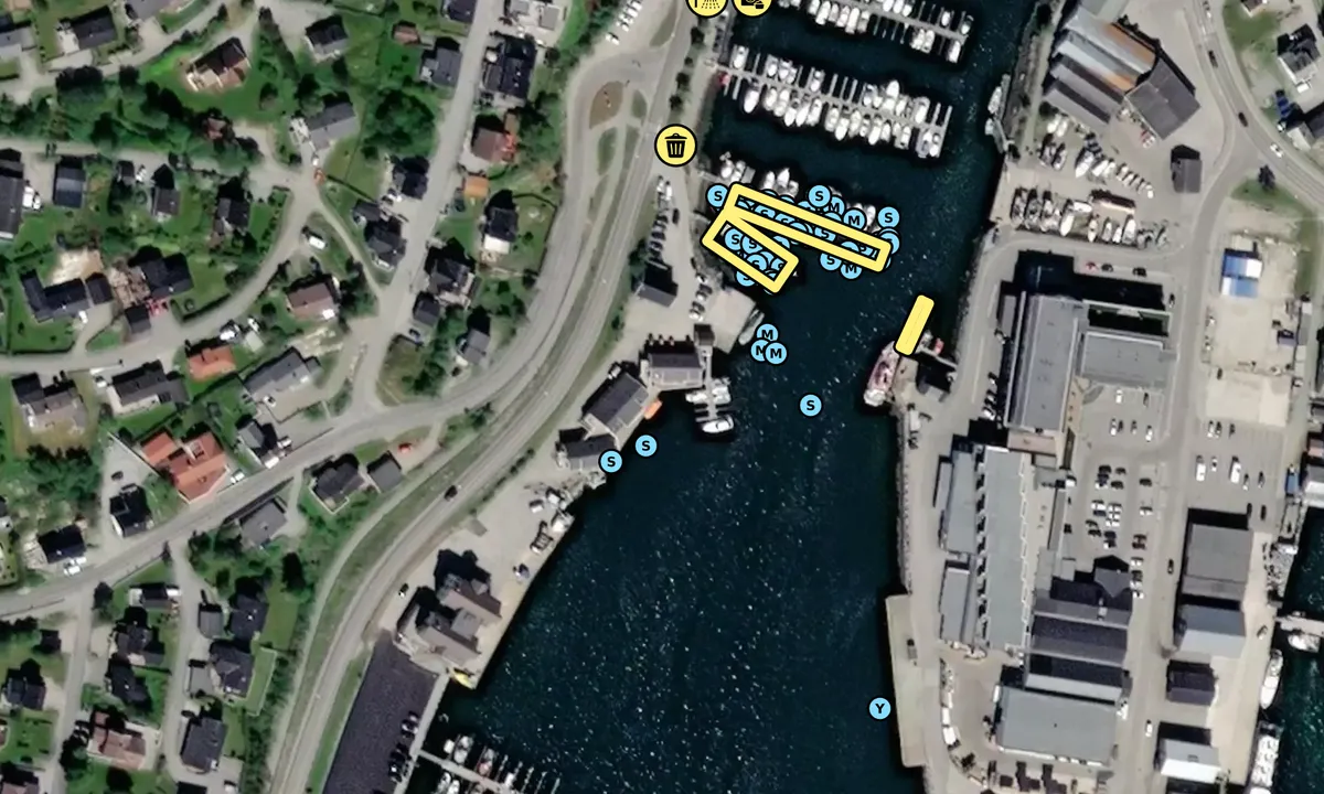 Satelite image of Rørvik Rorbuer