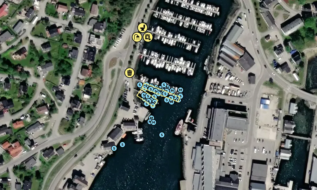 Satelite image of Rørvik Småbåthavn