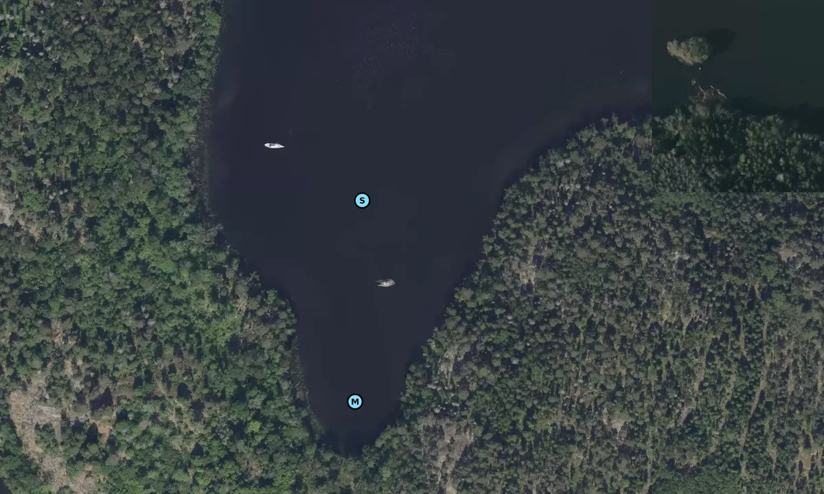 Satelite image of Rosersberg södra viken