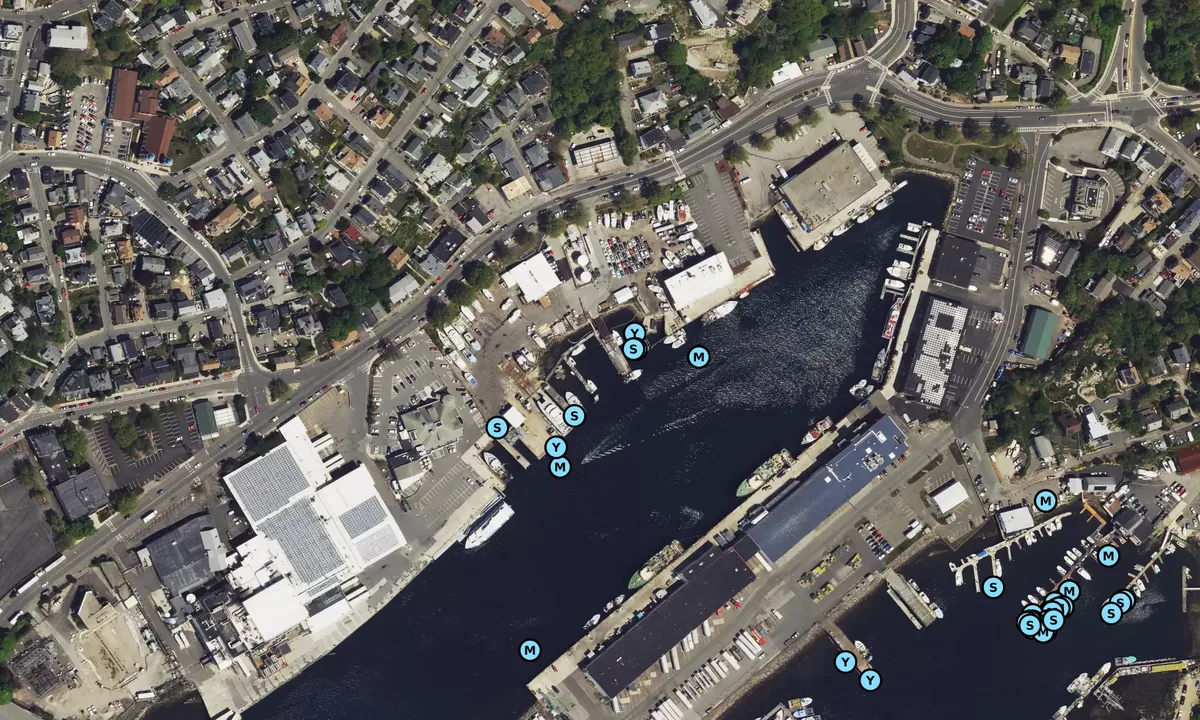 Satelite image of Rose's Marine