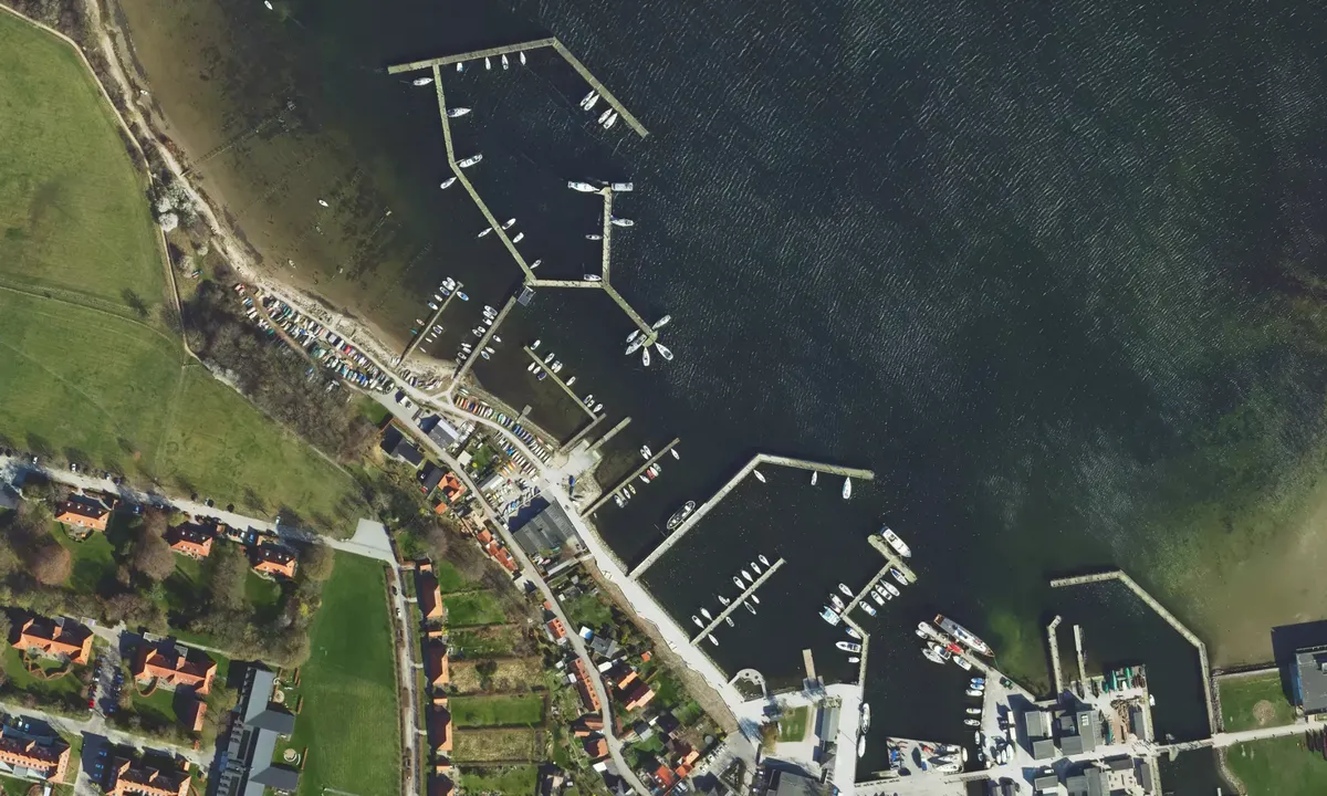 Flyfoto av Roskilde Harbour