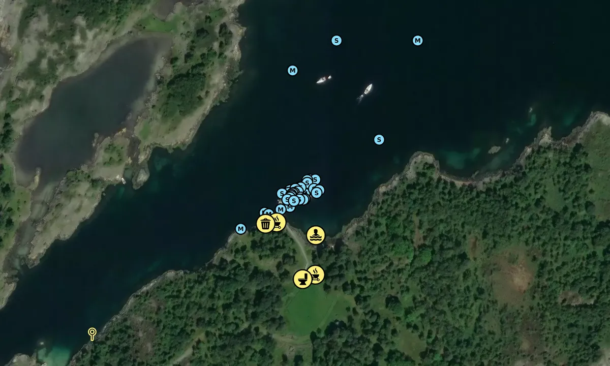 Satelite image of Rossøysundet
