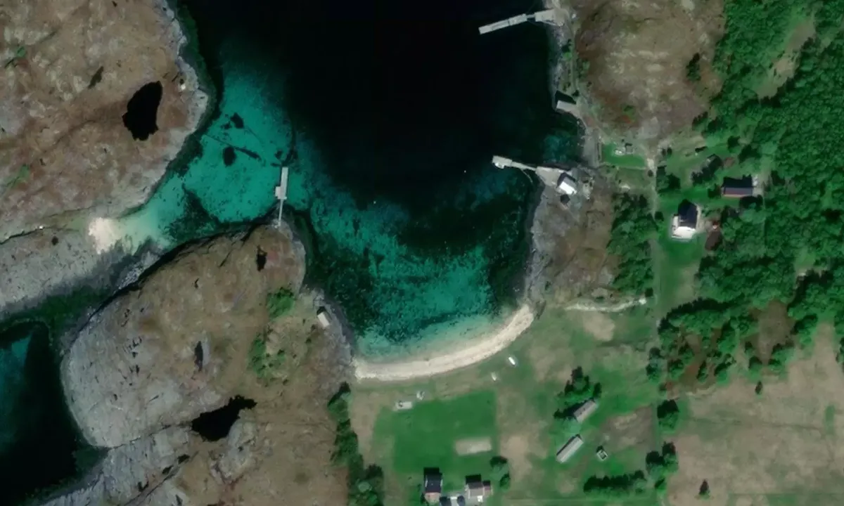 Satelite image of Røssøysundsanden