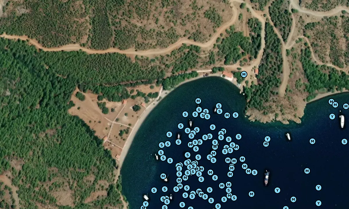 Satelite image of Round Bay Anchorage