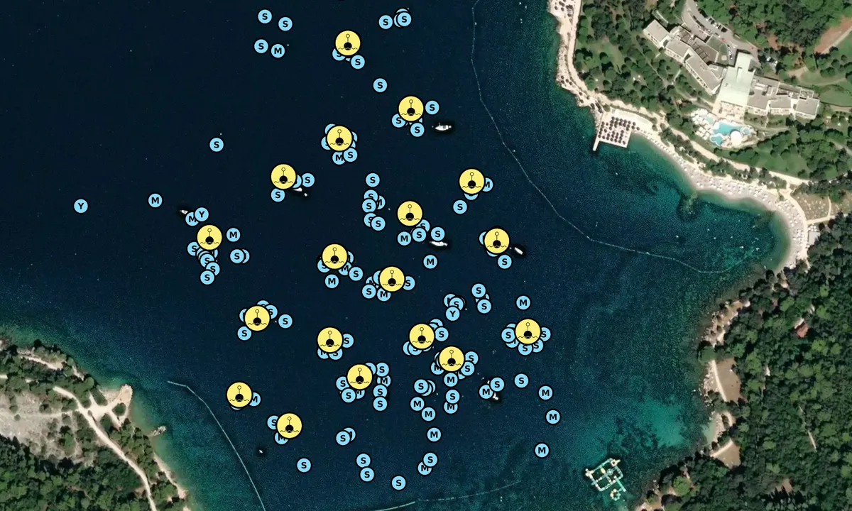 Satelite image of Rovinj Moorings