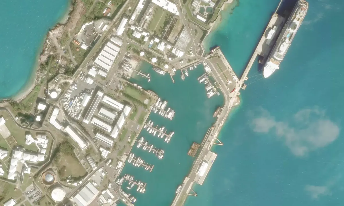 Satelite image of Royal Naval Dockyard