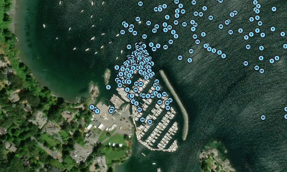 Satelite image of Royal Victoria Yacht Club - Oak Bay