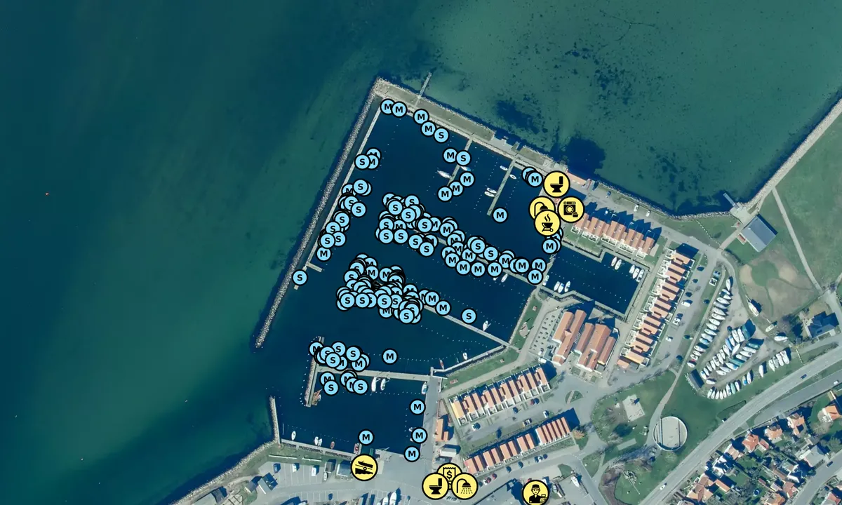 Satelite image of Rudkøbing Havn