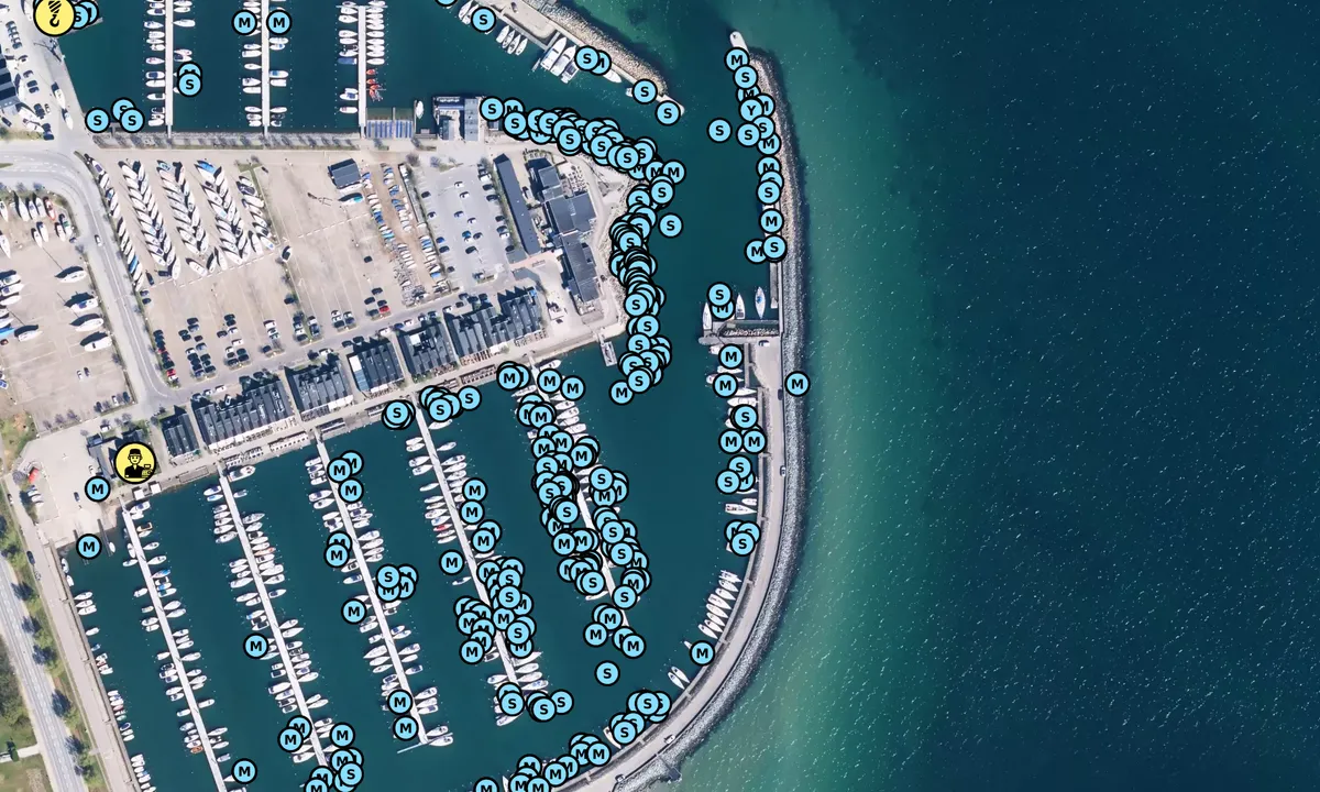 Satelite image of Rungsted Havn