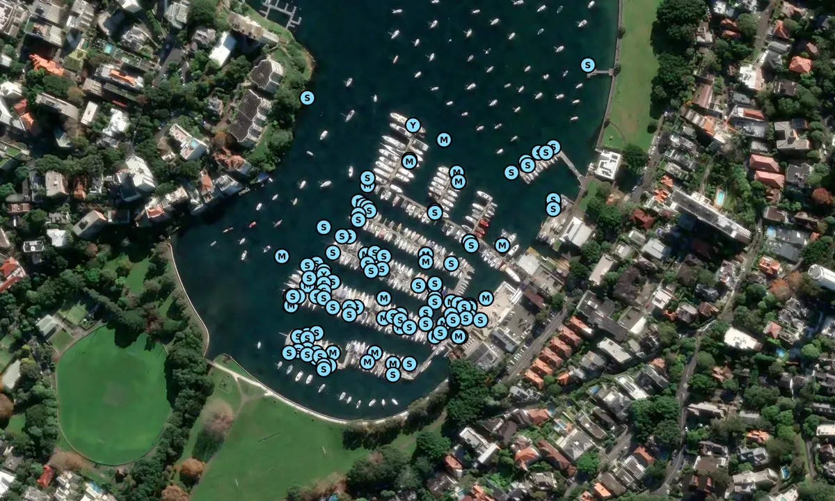 Satelite image of Rushcutters Bay