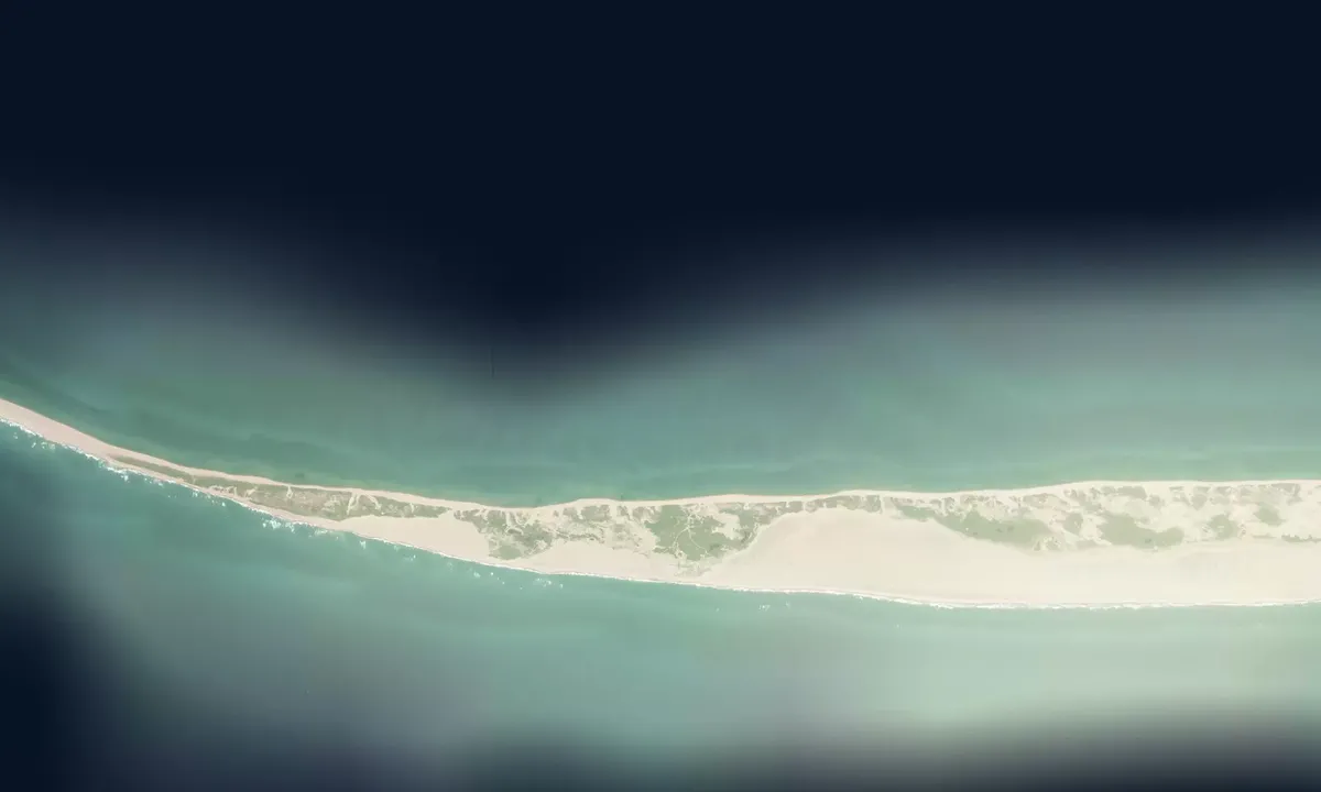 Flyfoto av Sable Island