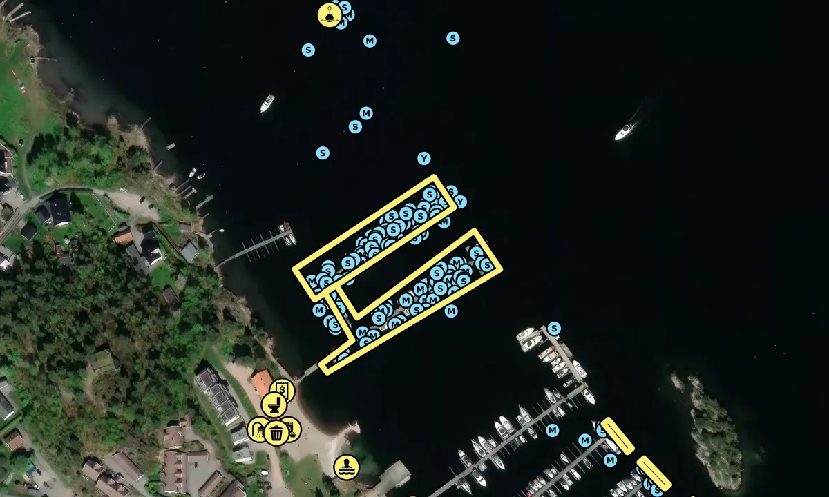 Satelite image of Sætre gjestehavn