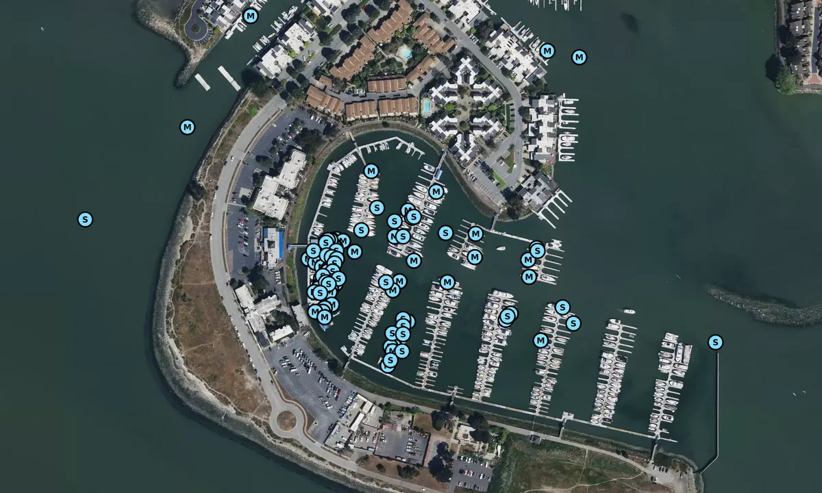 Satelite image of Safe Harbor Ballena Isle - Alameda