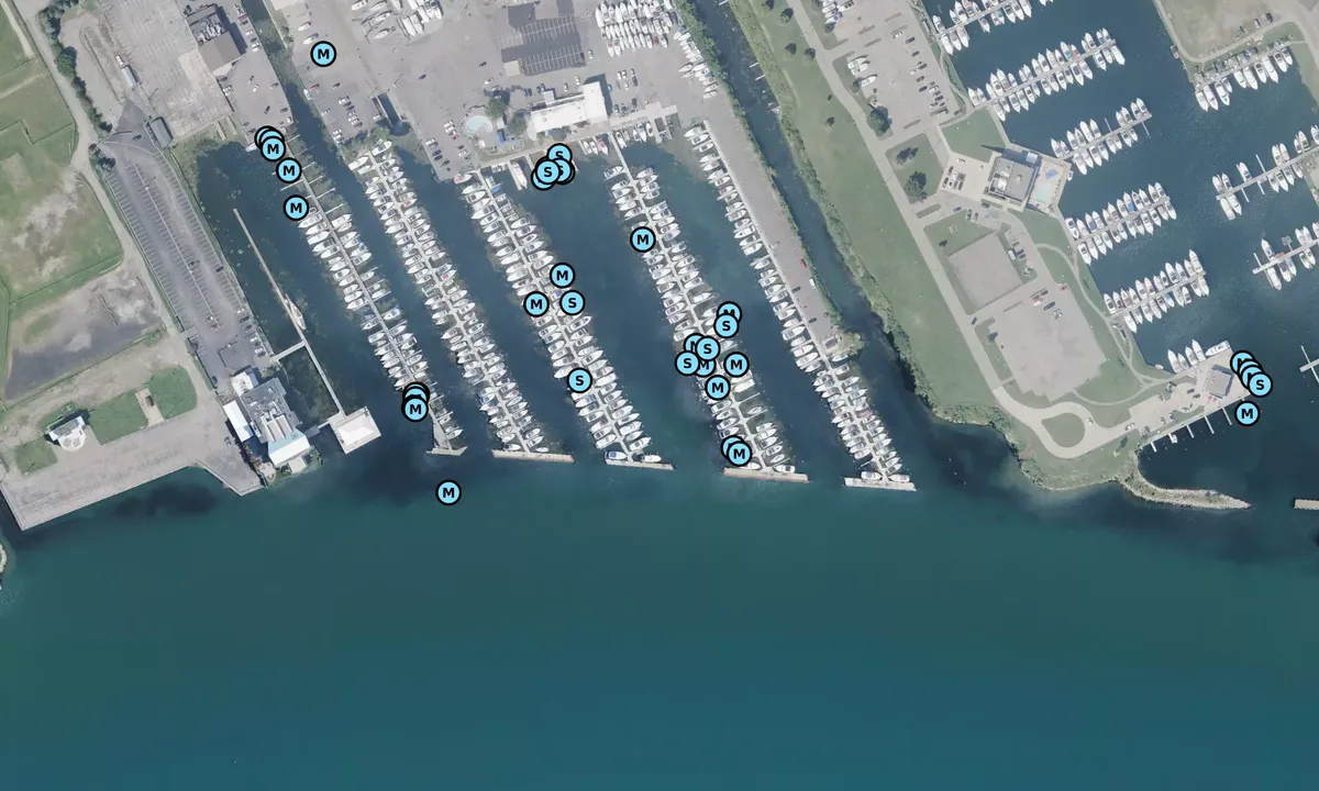 Satelite image of Safe Harbor Detroit River