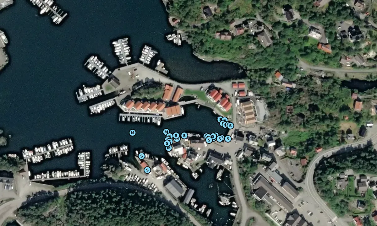 Satelite image of Sagvåg Gjestehavn
