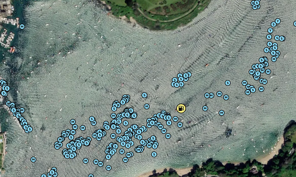 Satelite image of Salcombe Harbour - Devon