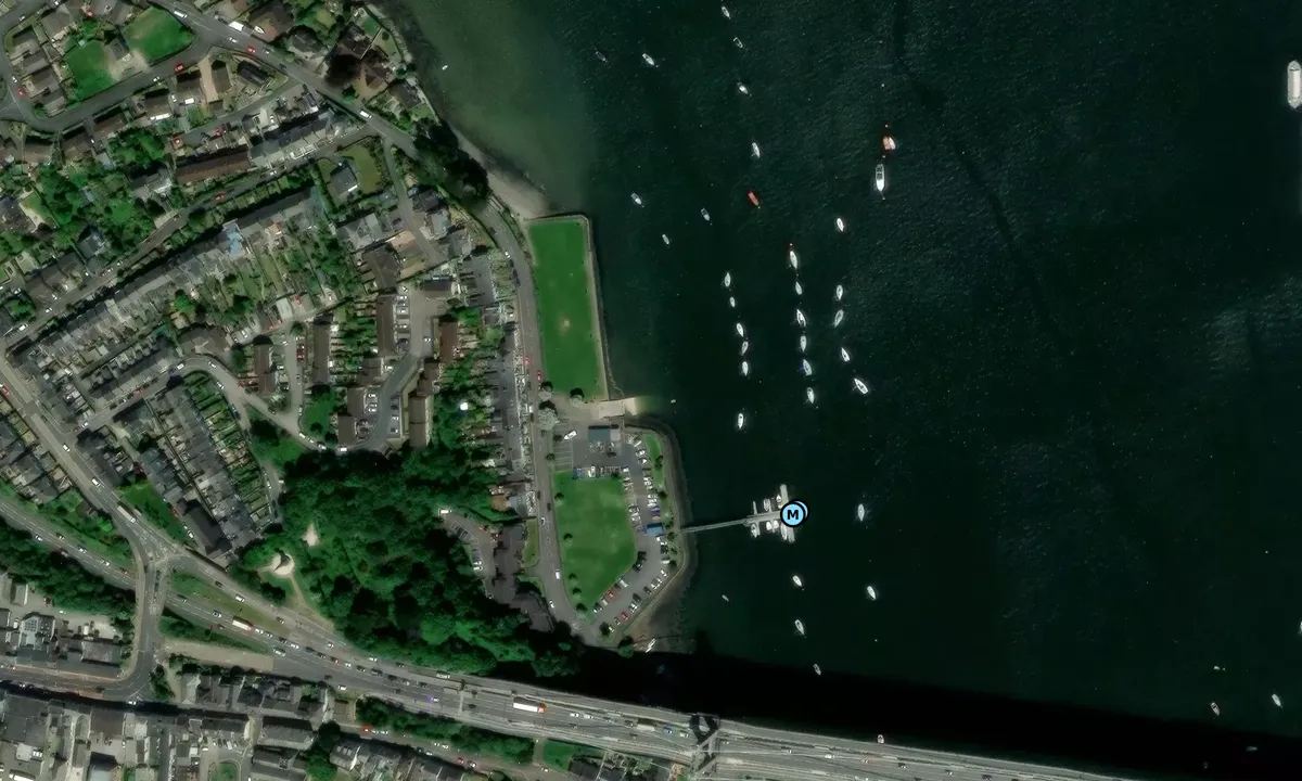 Satelite image of Saltash ash slip way