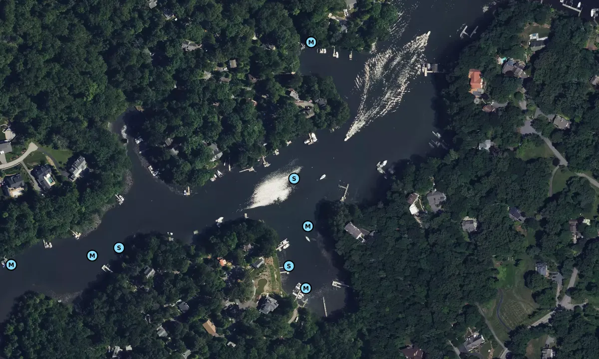 Satelite image of Saltworks Creek