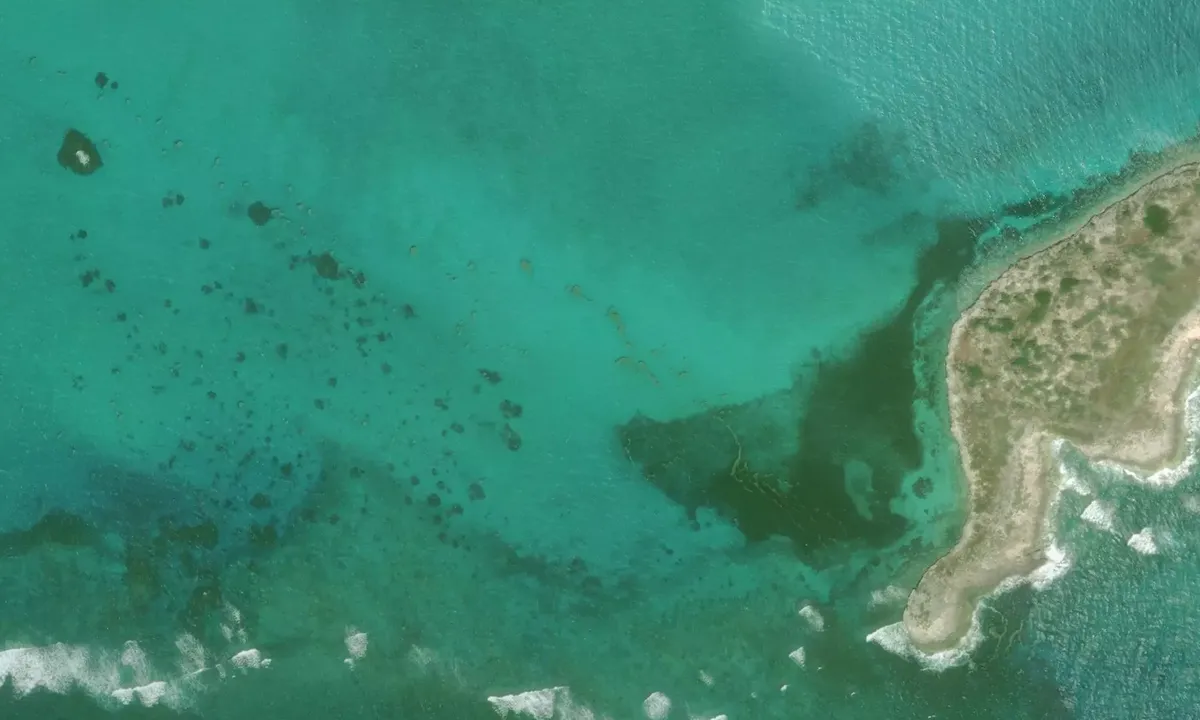 Satelite image of Samana Cay